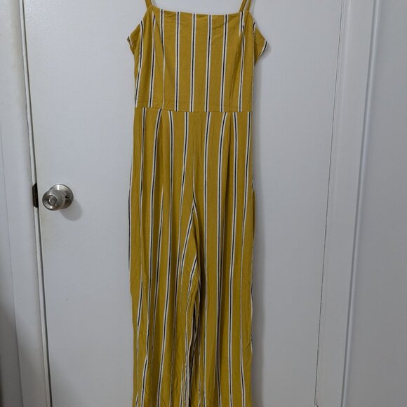 Bershka yellow stripped jump suit small - Picture 4 of 5